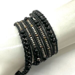 Nakamol black beaded wrap bracelet